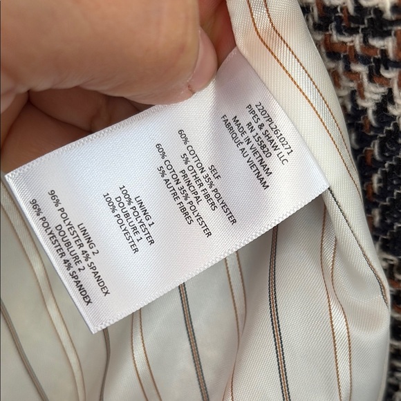 Veronica Beard Plaid Double-Breasted Cropped Women's Jacket, Size 2 EUC - Picture 5 of 6